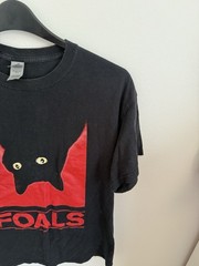 Foals Collected Rework T Shirt Unisex Size L Upside Down Cat