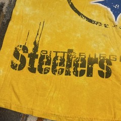 Vintage Pittsburgh Steelers Tie-Dye T-Shirt Mens Size Large NFL Black Yellow