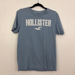 Hollister Mens Graphic T-Shirt Bundle Black Blue Logo Applique Size XS 2 Pack