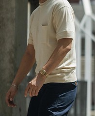 Bronson Mfg Waffle Knit Pocket T Shirt Men’s M Soft Lightweight Apricot