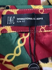 INC INTERNATIONAL CONCEPTS Men’s Graffiti Collared Neck Slim Fit T-Shirt Size L