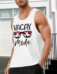Tank Top for Men Beach Men’s Tank Shirts Tank Tops Men Summer Sunglasses Grap…