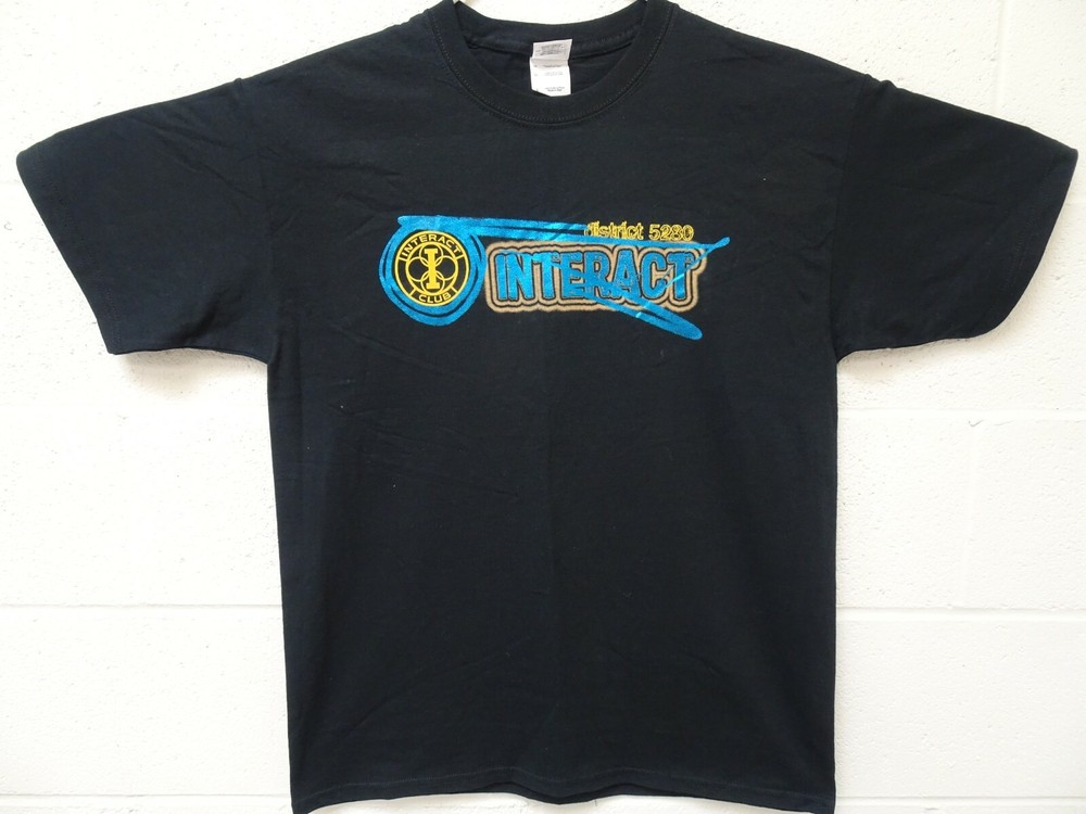 Interact Club District 5280 Rotary Club Los Angeles Charity T Shirt Large Black