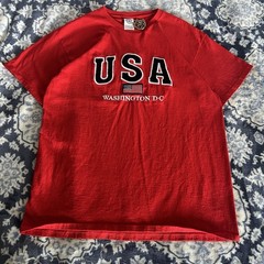 Washington DC USA Embroidered Graphic Tee Men’s Size L Red Delta Pro Weight