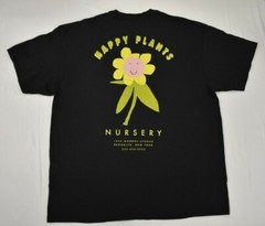 A-Lab Mens Happy Plants Nursery Black T-Shirt New S, M, L, XL, 2XL