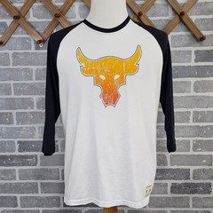 Under Armour Project Rock Iron Paradise Brahma Bull 3/4 Raglan Tee Men’s Large