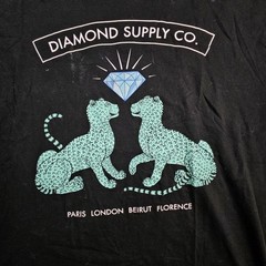 Diamond Supply Co Graphic T-Shirt Black Men’s Size XL Cheetah Diamond Cities