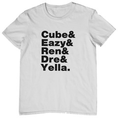 NWA BAND MEMBERS T-SHIRT – gangsta rap 2-pac snoop dre cube dr hip-hop music mc