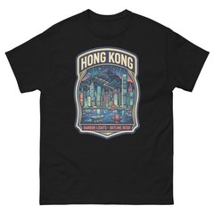Hong Kong Harbor Skyline Graphic T-Shirt Unisex Travel Tee