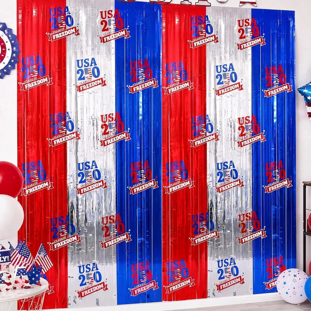 4Th of July Decorations – 2 Pack Red White and Blue Streamer for 250Th Anniversa