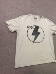 Lucky Brand AC/DC White T-Shirt Vintage Distressed Look Size XL