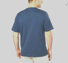 KIRKLAND Signature Men’s Short Sleeve 100% Cotton T-Shirt(Blue,XL)NWOTD