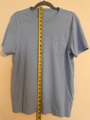 J.Crew Slim-Washed Men’s Slim Fit Short Sleeve Crew Neck Pocket T-Shirt Blue M