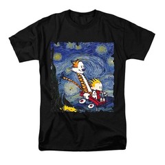 Stary Night T Shirt Cartoons Shirt Cotton Short Sleeve T Shirt Gift Medium