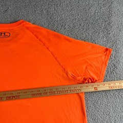 Under Armour T Shirt Mens Extra Large Orange Loose HeatGear High Visibility Neon