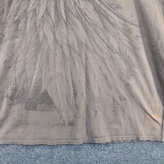 Unbranded Men’s Skull Print T-Shirt Tan 3XL Short Sleeve Crew Neck Straight Hem
