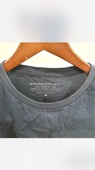 Banana Republic Authentic Tee Men’s Blue Solid Knit Cotton Crew Neck T-Shirt M