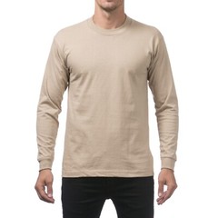 3 PACK PROCLUB MENS HEAVYWEIGHT LONG SLEEVE T SHIRTS PRO CLUB CASUAL COTTON TEE