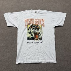 Vintage Tiger Sauce T Shirt Mens L Spicy Hot Tase On The Wild Side 90s