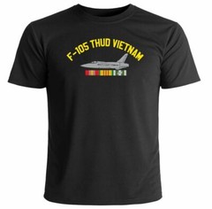 F-105 Thunderchief with Vietnam Service Ribbons T-Shirt Officially Licensed