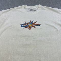 Vintage Aquatic Addiction Shirt Mens 2XL White Graphic Print Short Sleeve Adult