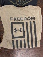 Under Armour Freedom TShirt Lot Of 6 Mens Sz M Desert Sand Black America USA