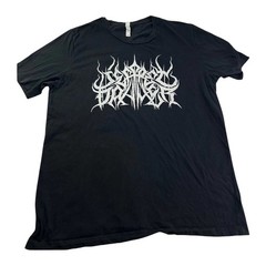 Modern Graphic T-Shirt Black Death Metal Logo Goth Streetwear Bella Canvas XL
