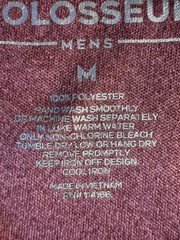 Montana T-Shirt Short Sleeves Color: Burgundy Metallic Size M See Notes – Flaw