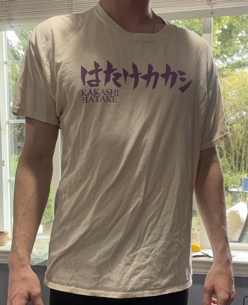 Naruto Shippuden Collection Kakashi Hatake Men’s XL White Graphic T-Shirt