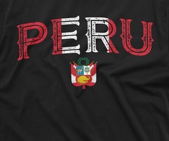 Peru T-shirt RepÃºblica del PerÃº Tee Shirt Peruvian Flag Coat of Arms Shirt