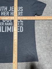 With Jesus in her Heart & Coffee In her hand Unlimited Womes XL CityChurch Shirt