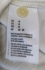 American Eagle Thermal Base Layer Men’s M Ivory Gray Logo Y2K NWOT Cotton Blend