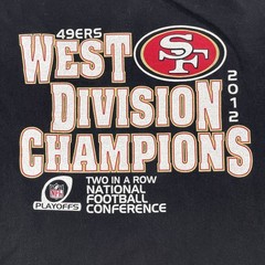 San Francisco 49ers 2012 West Division Champions Alstyle Men XL Black T-Shirt