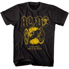 ACDC Golden Cannon FTATR Men’s T Shirt For Those About to Rock Concert Tour