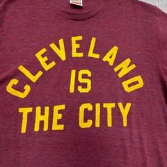 Cleveland Is The City T-Shirt Mens M Maroon Homage Tri-blend Graphic Made in USA