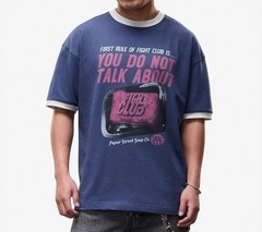 Fight Club Oversized T-Shirt for Men First Rule of Fight Club Premium Cotton Tee