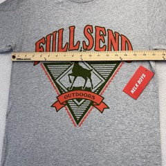 Full Send Shirt Mens Small Gray Outdoors Deer Graphic Tee Hunting NWT