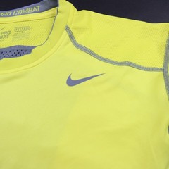 Nike Pro Combat Short Sleeve Shirt Men’s Yellow New without Tags Multiple Sizes