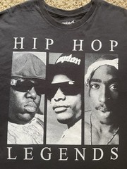Hip Hop Legends 2Pac Tupac, Biggie, EazyE Tee Shirt Black 2XL Original Flavor