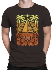 Vibrant Tropical Sailing Adventure Men’s T-shirt