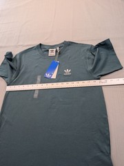 New Men’s Adidas Trefoil Essentials Tee Shirt Sz Small Mens Preloved Teal TShirt