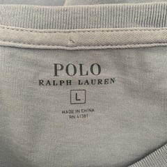 Ralph Lauren V Neck Basic T Shirt Orange Pony Logo Men’s L EUC Tee Cotton Polo