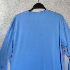 Men’s GERRY XL Long Sleeve Sun Protection Shirt Hiking Blue Orange Striped
