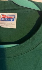 Hanes Beefy-T – Made in USA (components), Dark Green, 100% Cotton, XL