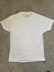 Vtg Jockey Power Knit T Shirt Sz L White Crewneck Made In USA Single Stitch NEW