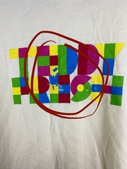 Teddy Fresh Shirt Mens Large Yellow Colorful Logo Crew Neck Short Sleeve Skater