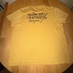 Ed Hardy Shirt Men’s XL Yellow Embellished Tattoo Motocycle Biker Rock Y2K Skull