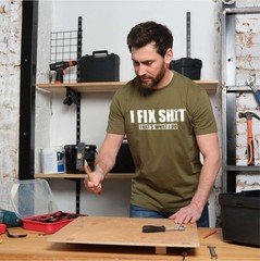 Men’s Funny DIY garage T-shirt I fix things that’s what I do engineer tee shirt