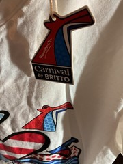 Carnival Cruise Tshirt By Britto NWT Size XL White