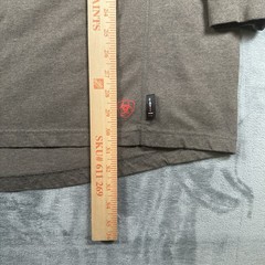 Ariat FR T Shirt Mens 2XL Brown Long Sleeve WorkWear CAT 2 Fire Resistant